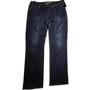 Levis 505 Straight Leg Jeans Womens 14M 32x32 Dark Wash Blue Denim Mid Rise 846